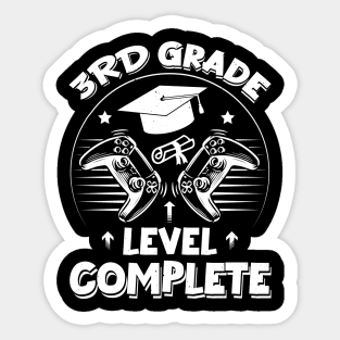 3rd Grade Level Complete - Gamer Graduate Sticker